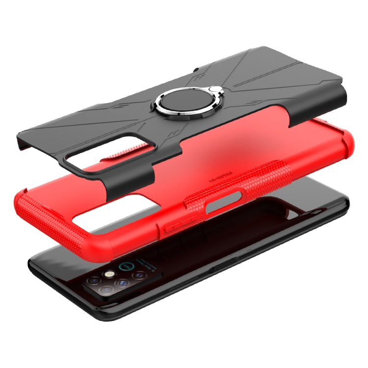 For Infinix Note 8 Armor Bear Shockproof PC + TPU Protective Case with Ring Holder
