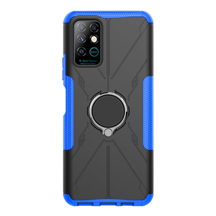 For Infinix Note 8 Armor Bear Shockproof PC + TPU Protective Case with Ring Holder