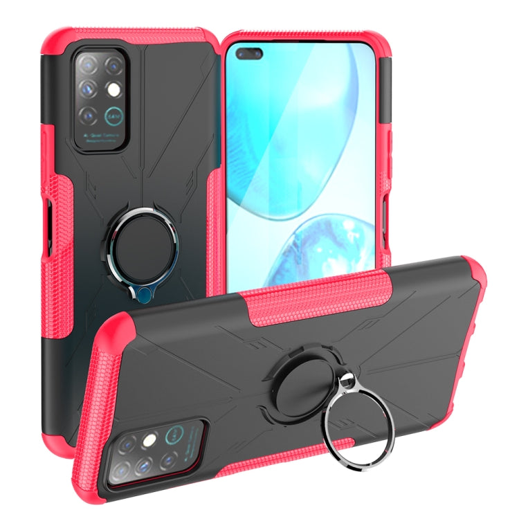 For Infinix Note 8 Armor Bear Shockproof PC + TPU Protective Case with Ring Holder