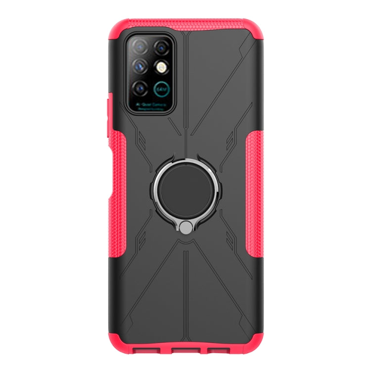 For Infinix Note 8 Armor Bear Shockproof PC + TPU Protective Case with Ring Holder