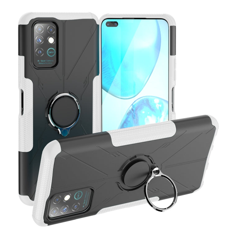 For Infinix Note 8 Armor Bear Shockproof PC + TPU Protective Case with Ring Holder