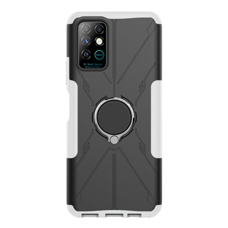 For Infinix Note 8 Armor Bear Shockproof PC + TPU Protective Case with Ring Holder