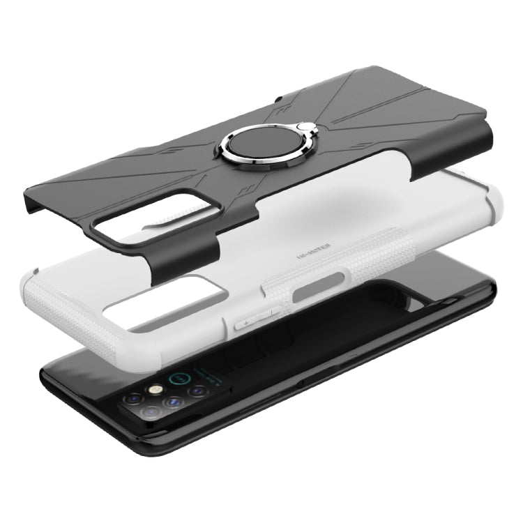 For Infinix Note 8 Armor Bear Shockproof PC + TPU Protective Case with Ring Holder