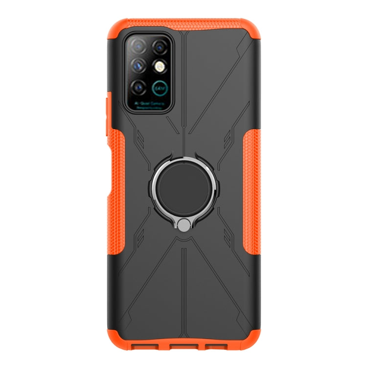 For Infinix Note 8 Armor Bear Shockproof PC + TPU Protective Case with Ring Holder