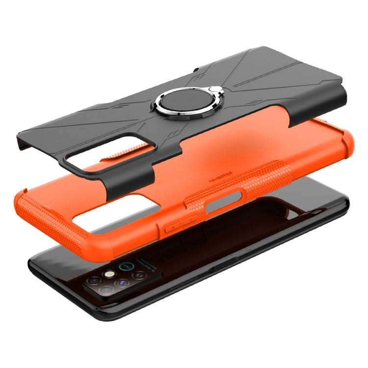 For Infinix Note 8 Armor Bear Shockproof PC + TPU Protective Case with Ring Holder