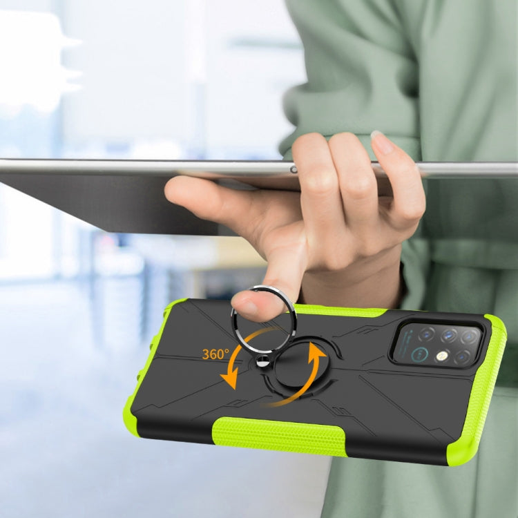 For Infinix Note 8 Armor Bear Shockproof PC + TPU Protective Case with Ring Holder