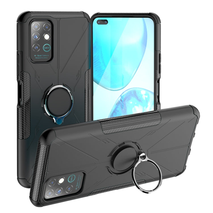For Infinix Note 8 Armor Bear Shockproof PC + TPU Protective Case with Ring Holder