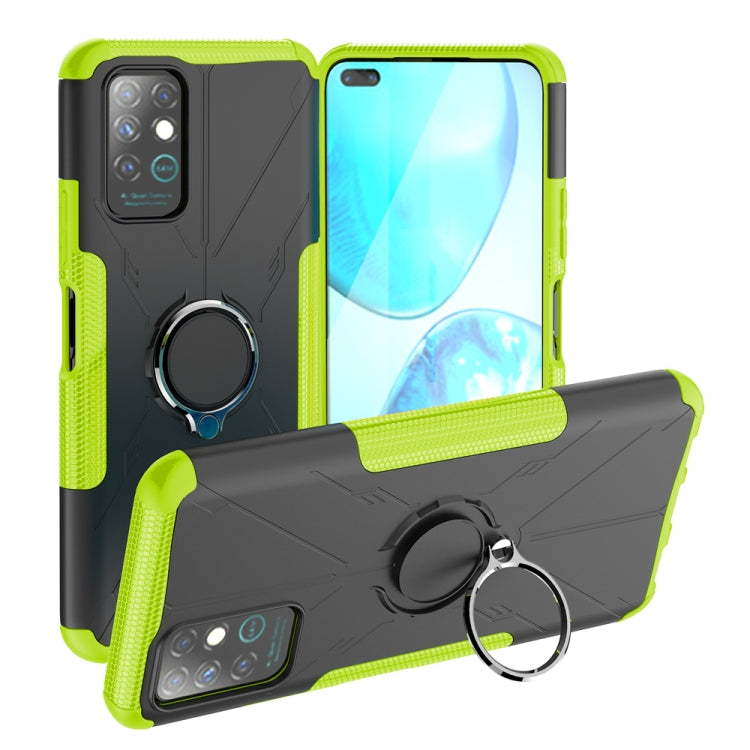 For Infinix Note 8 Armor Bear Shockproof PC + TPU Protective Case with Ring Holder
