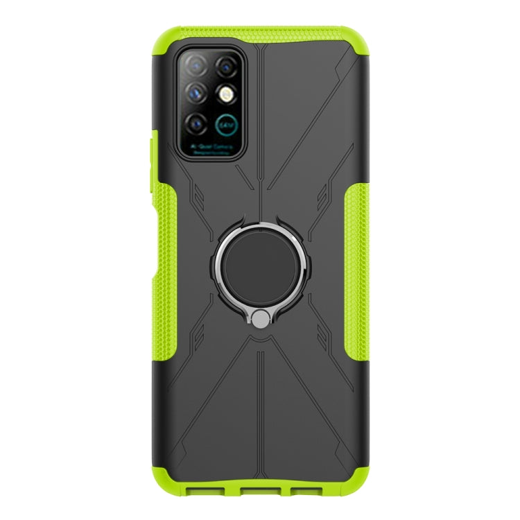 For Infinix Note 8 Armor Bear Shockproof PC + TPU Protective Case with Ring Holder