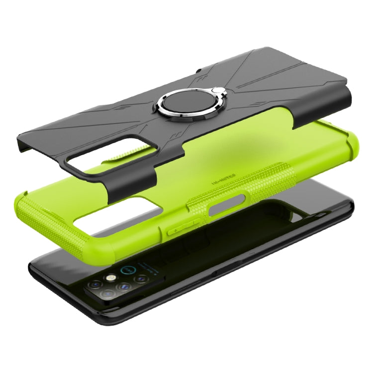 For Infinix Note 8 Armor Bear Shockproof PC + TPU Protective Case with Ring Holder