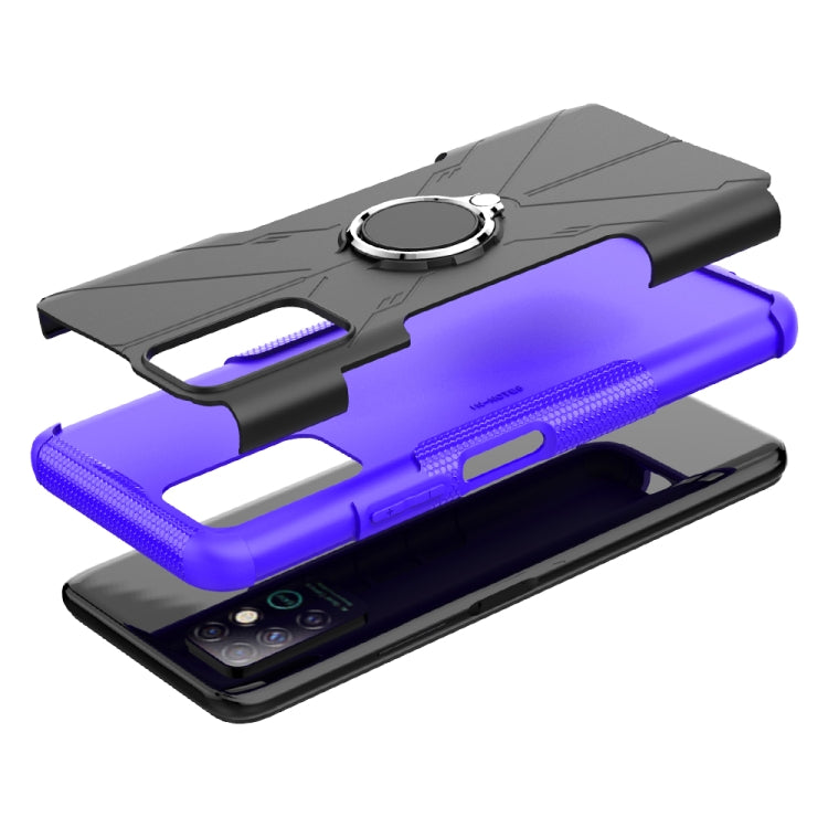 For Infinix Note 8 Armor Bear Shockproof PC + TPU Protective Case with Ring Holder