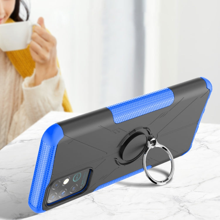 For Infinix Note 8 Armor Bear Shockproof PC + TPU Protective Case with Ring Holder