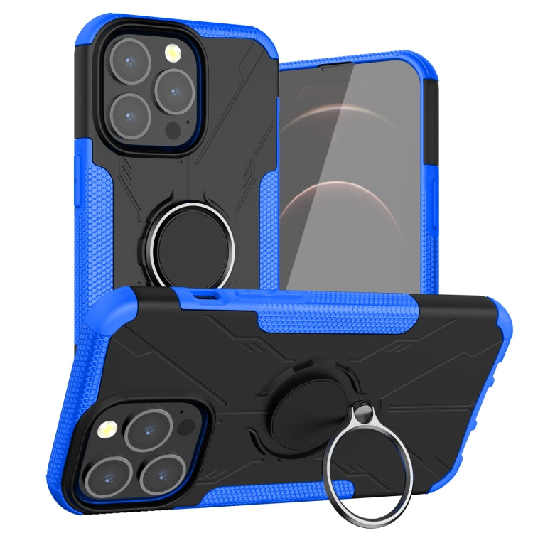 For iPhone 13 Pro Armor Bear Shockproof PC + TPU Protective Case with Ring Holder