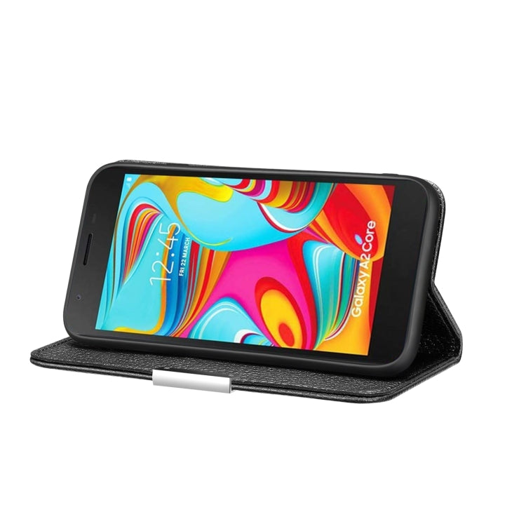 For Galaxy A2 Core Litchi Texture Horizontal Flip Leather Case with Holder & Card Slots
