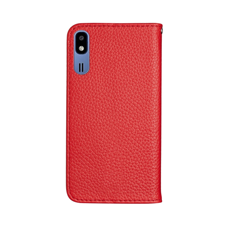 For Galaxy A2 Core Litchi Texture Horizontal Flip Leather Case with Holder & Card Slots
