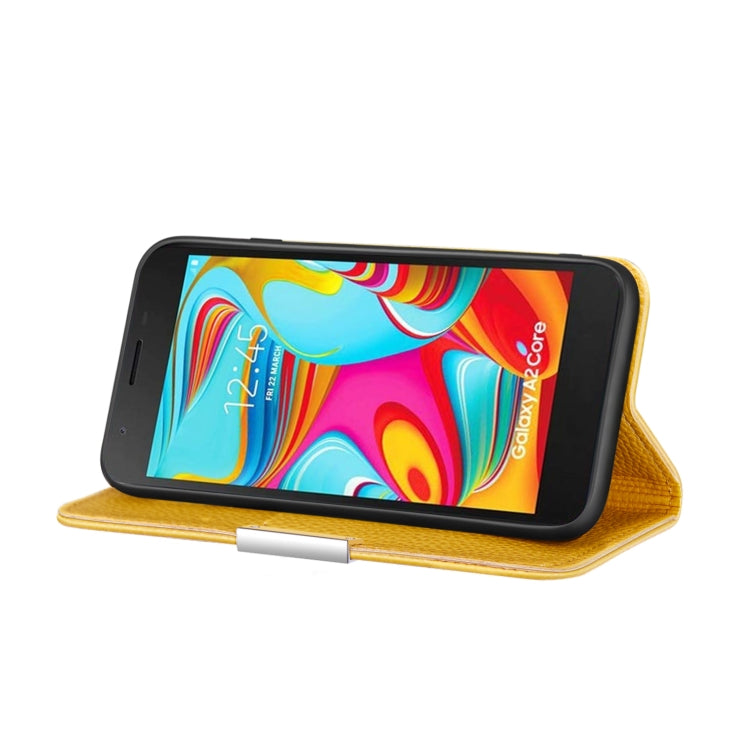 For Galaxy A2 Core Litchi Texture Horizontal Flip Leather Case with Holder & Card Slots
