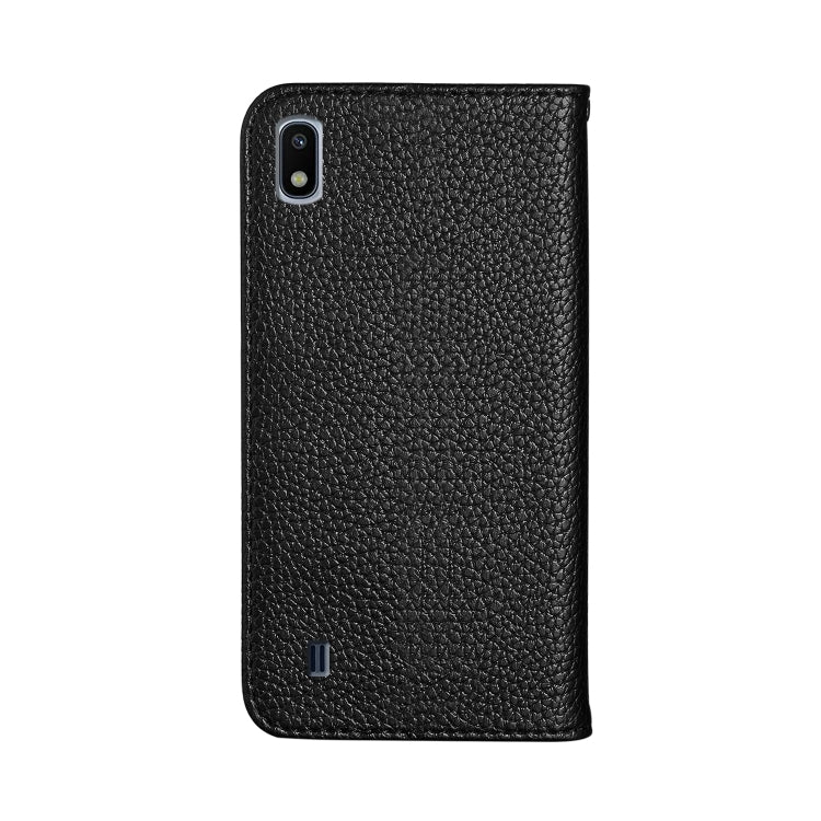 For Galaxy A10 Litchi Texture Horizontal Flip Leather Case with Holder & Card Slots