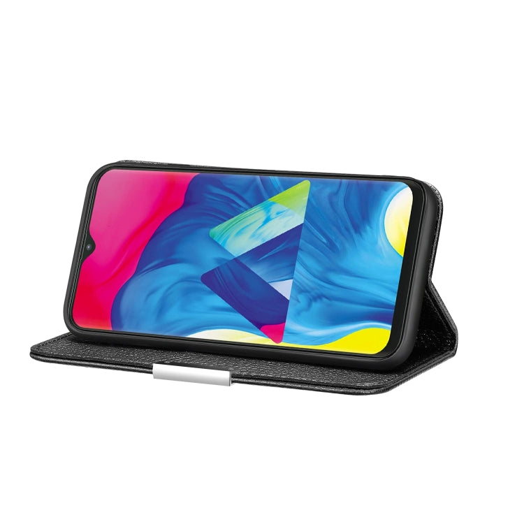 For Galaxy A10 Litchi Texture Horizontal Flip Leather Case with Holder & Card Slots