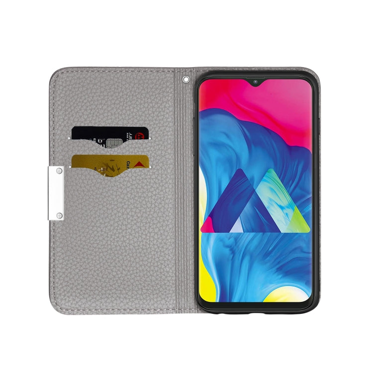 For Galaxy A10 Litchi Texture Horizontal Flip Leather Case with Holder & Card Slots