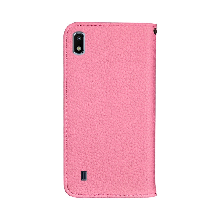 For Galaxy A10 Litchi Texture Horizontal Flip Leather Case with Holder & Card Slots