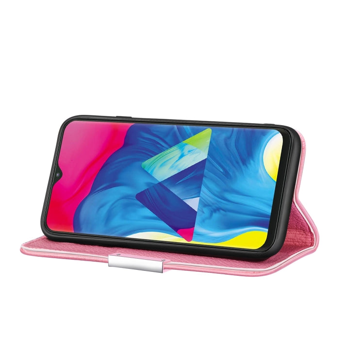 For Galaxy A10 Litchi Texture Horizontal Flip Leather Case with Holder & Card Slots