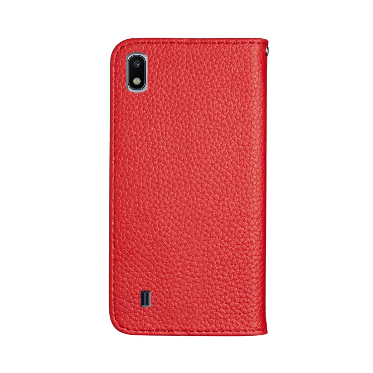 For Galaxy A10 Litchi Texture Horizontal Flip Leather Case with Holder & Card Slots