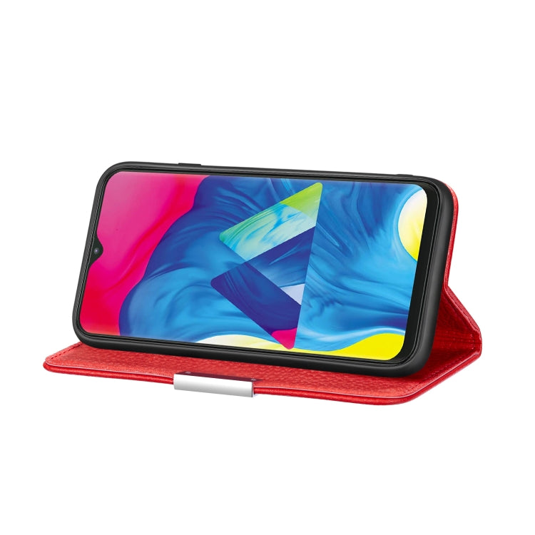 For Galaxy A10 Litchi Texture Horizontal Flip Leather Case with Holder & Card Slots