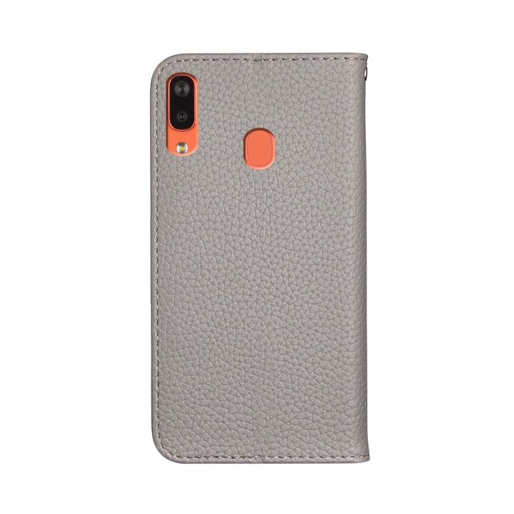 For Galaxy A20e Litchi Texture Horizontal Flip Leather Case with Holder & Card Slots