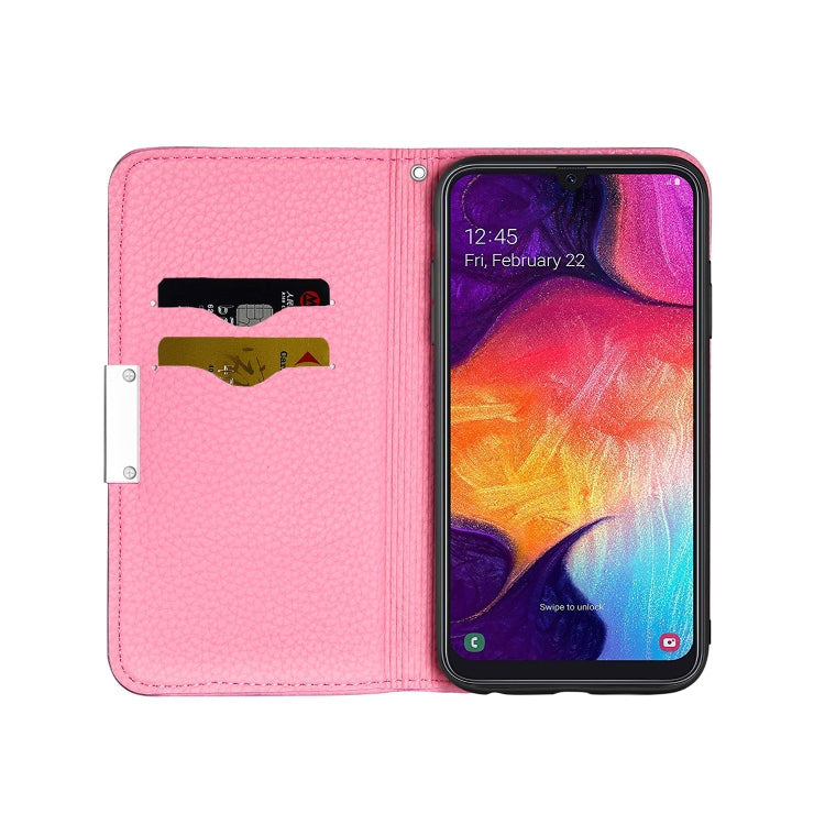For Galaxy A20e Litchi Texture Horizontal Flip Leather Case with Holder & Card Slots