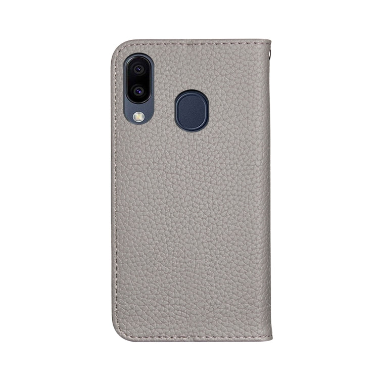 For Galaxy A40 Litchi Texture Horizontal Flip Leather Case with Holder & Card Slots