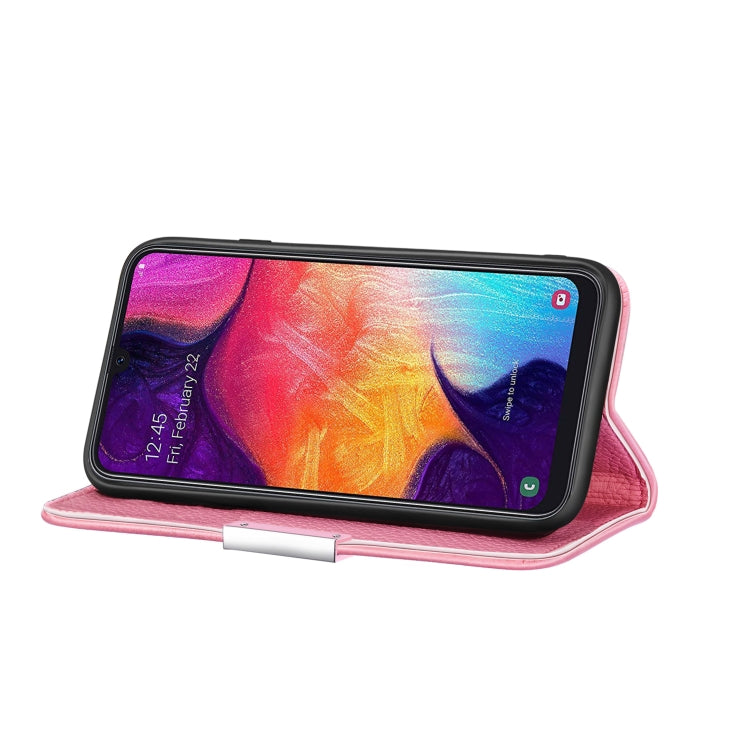 For Galaxy A40 Litchi Texture Horizontal Flip Leather Case with Holder & Card Slots