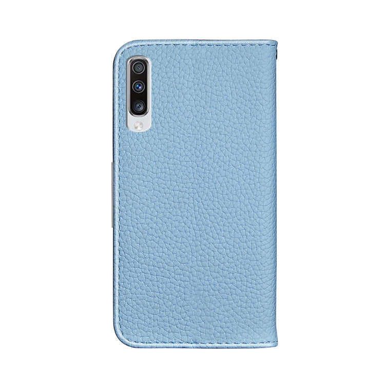 For Galaxy A50 Litchi Texture Horizontal Flip Leather Case with Holder & Card Slots