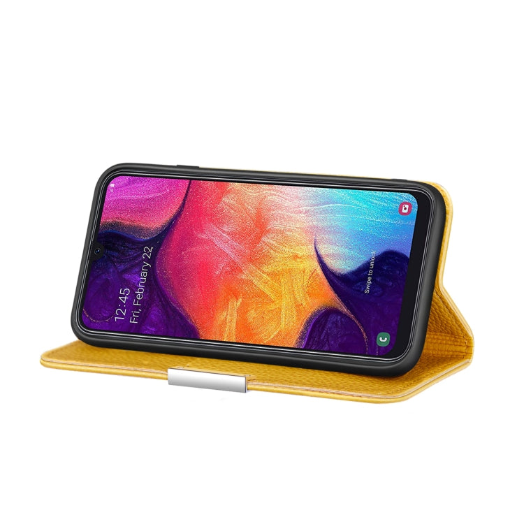 For Galaxy A50 Litchi Texture Horizontal Flip Leather Case with Holder & Card Slots