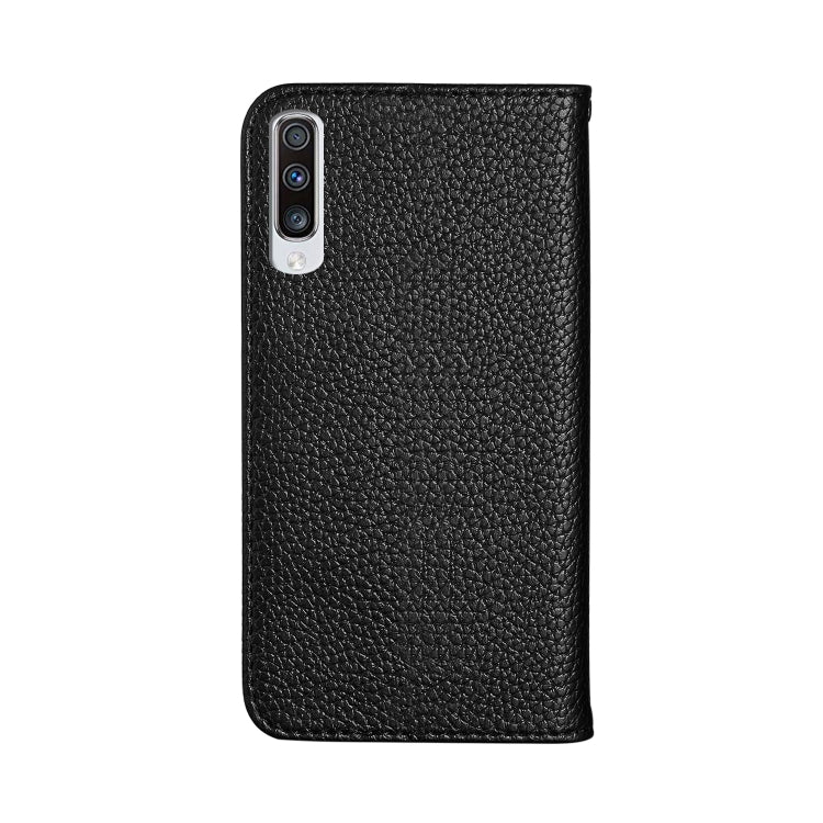 For Galaxy A70 Litchi Texture Horizontal Flip Leather Case with Holder & Card Slots