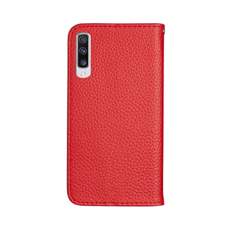 For Galaxy A70 Litchi Texture Horizontal Flip Leather Case with Holder & Card Slots