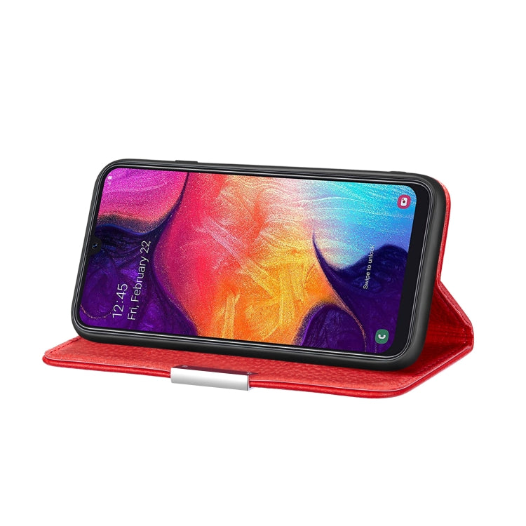 For Galaxy A70 Litchi Texture Horizontal Flip Leather Case with Holder & Card Slots