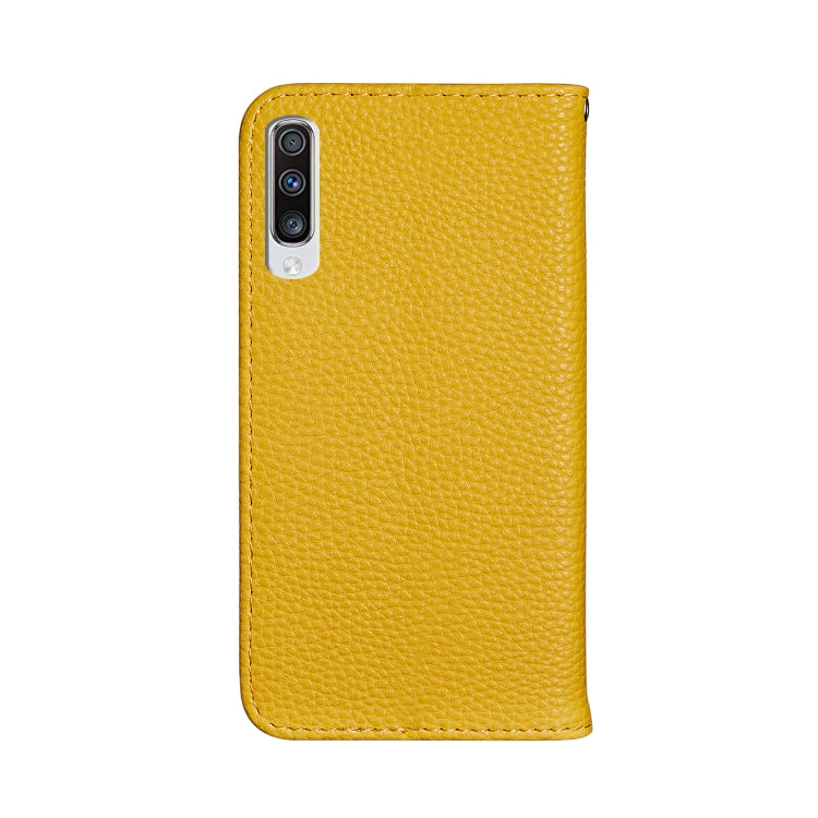 For Galaxy A70 Litchi Texture Horizontal Flip Leather Case with Holder & Card Slots