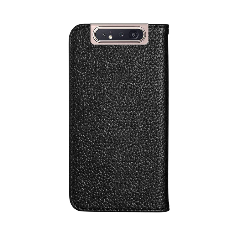 For Galaxy A90 / A80 Litchi Texture Horizontal Flip Leather Case with Holder & Card Slots