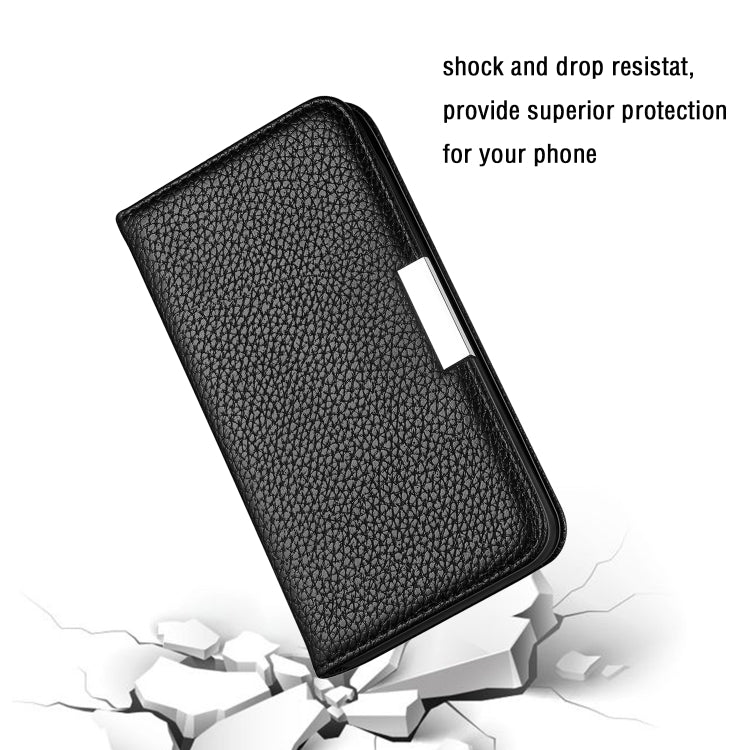 For Galaxy A90 / A80 Litchi Texture Horizontal Flip Leather Case with Holder & Card Slots