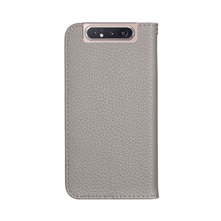 For Galaxy A90 / A80 Litchi Texture Horizontal Flip Leather Case with Holder & Card Slots