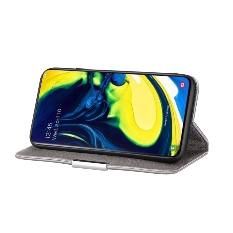 For Galaxy A90 / A80 Litchi Texture Horizontal Flip Leather Case with Holder & Card Slots
