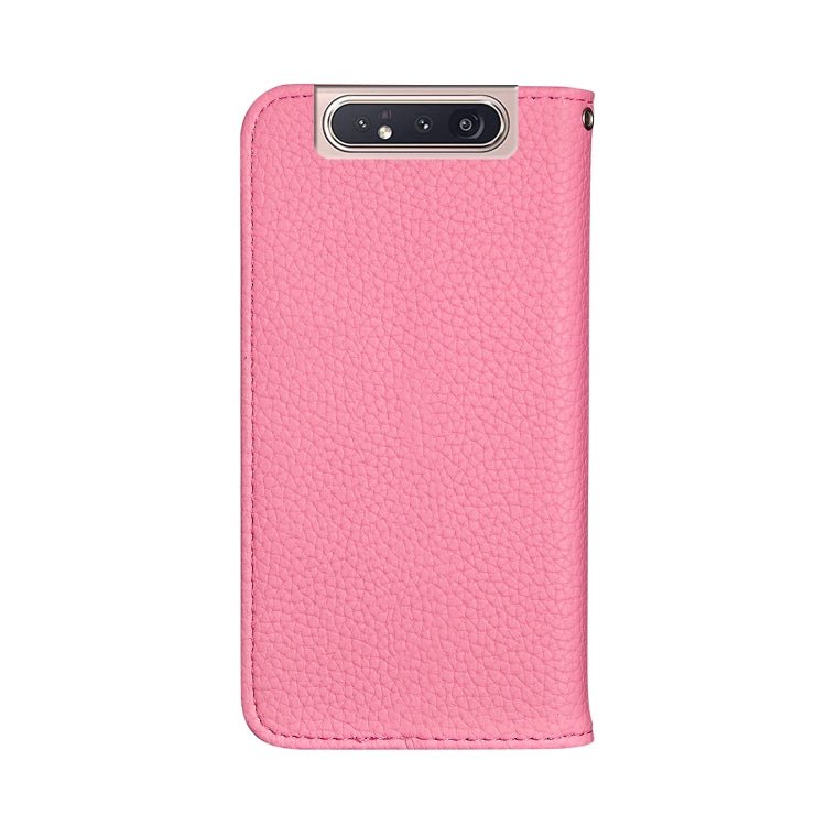 For Galaxy A90 / A80 Litchi Texture Horizontal Flip Leather Case with Holder & Card Slots