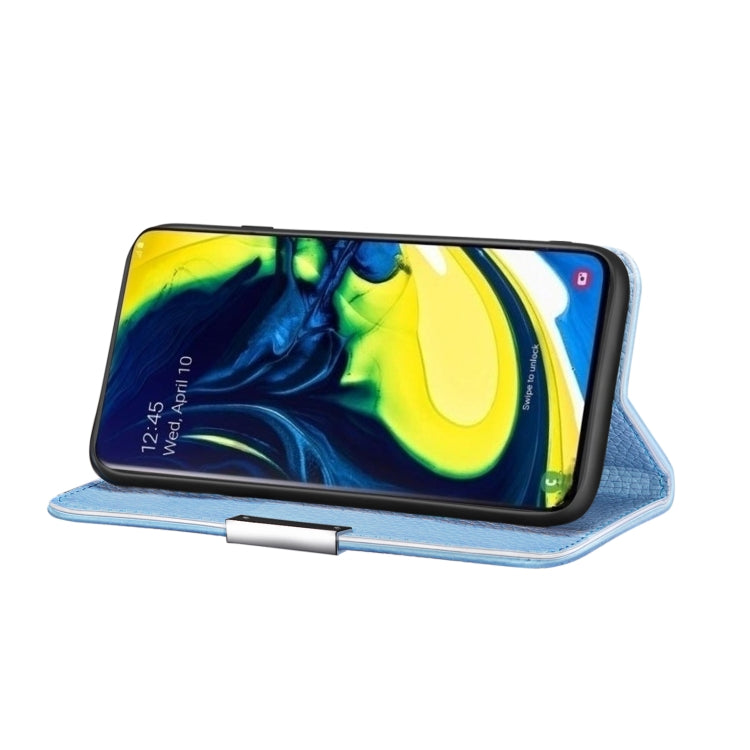 For Galaxy A90 / A80 Litchi Texture Horizontal Flip Leather Case with Holder & Card Slots