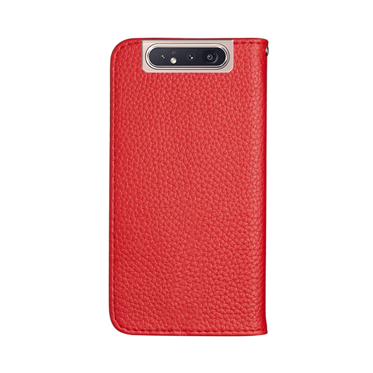 For Galaxy A90 / A80 Litchi Texture Horizontal Flip Leather Case with Holder & Card Slots
