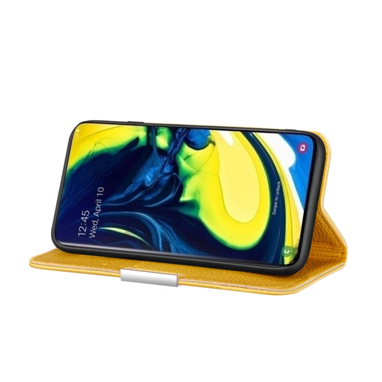 For Galaxy A90 / A80 Litchi Texture Horizontal Flip Leather Case with Holder & Card Slots