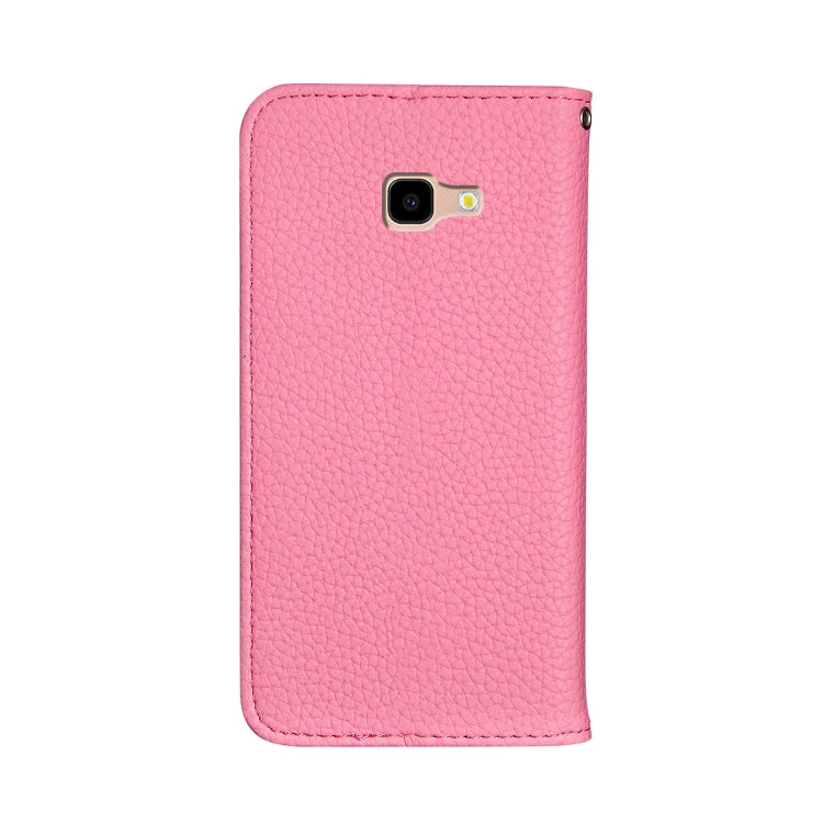 For Galaxy J4 Plus Litchi Texture Horizontal Flip Leather Case with Holder & Card Slots