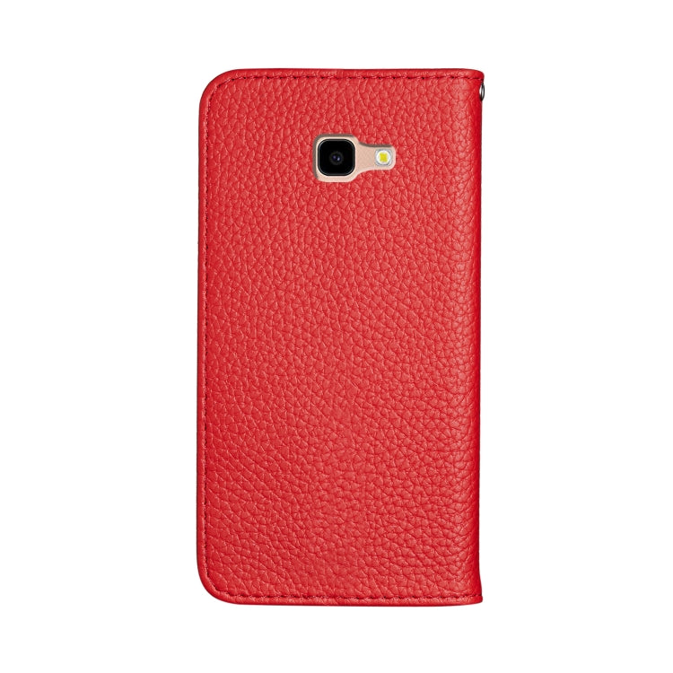 For Galaxy J4 Plus Litchi Texture Horizontal Flip Leather Case with Holder & Card Slots