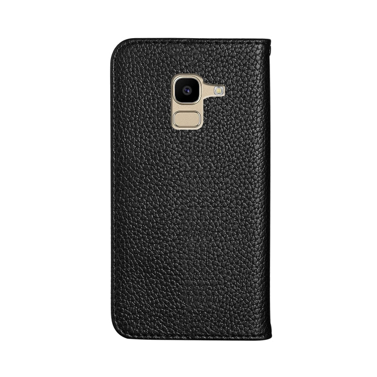 For Galaxy J6 (2018) Litchi Texture Horizontal Flip Leather Case with Holder & Card Slots