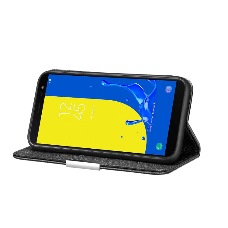 For Galaxy J6 (2018) Litchi Texture Horizontal Flip Leather Case with Holder & Card Slots