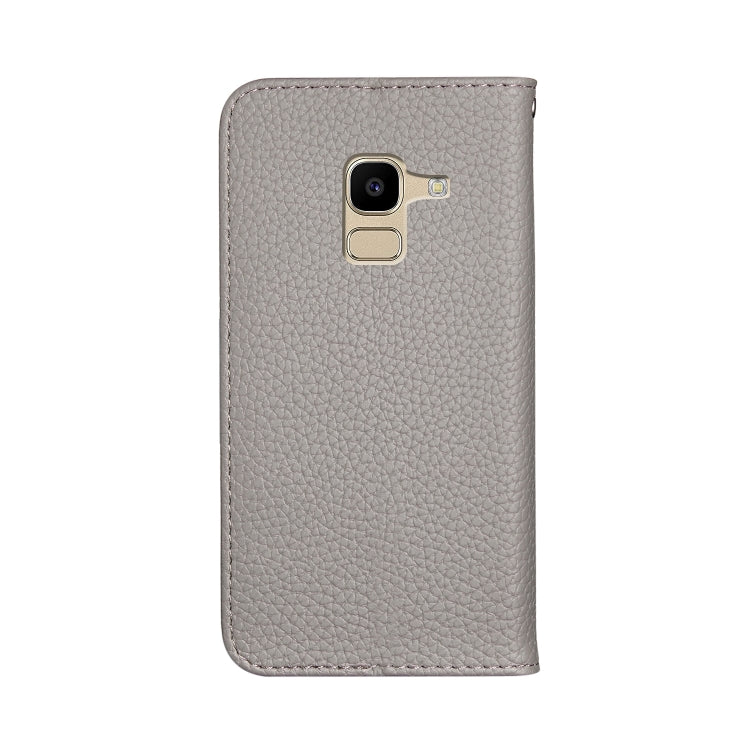 For Galaxy J6 (2018) Litchi Texture Horizontal Flip Leather Case with Holder & Card Slots
